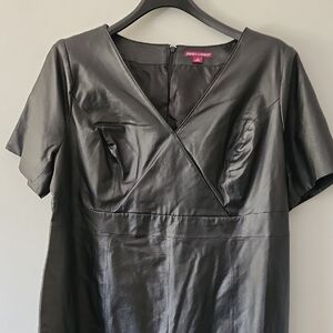 Jessica London Black Leather Dress